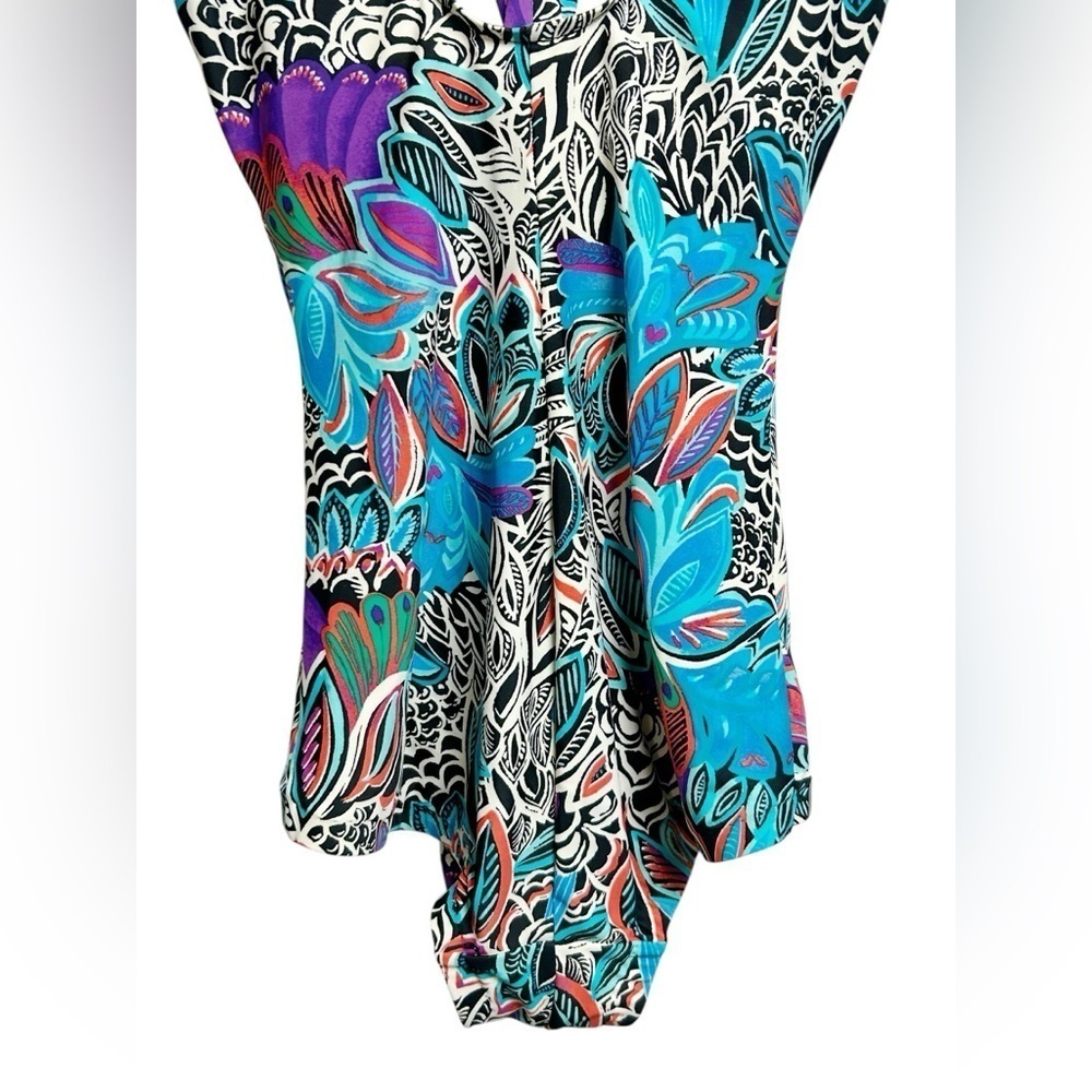 Rose Marie Reid Vintage Floral One Piece Swimsuit Sz 10 - Picture 6 of 9